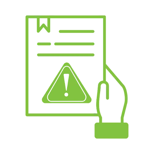 Gaps in technical or back office support icon